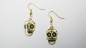 Preview: Totenschädel Ohrringe goldfarben skull